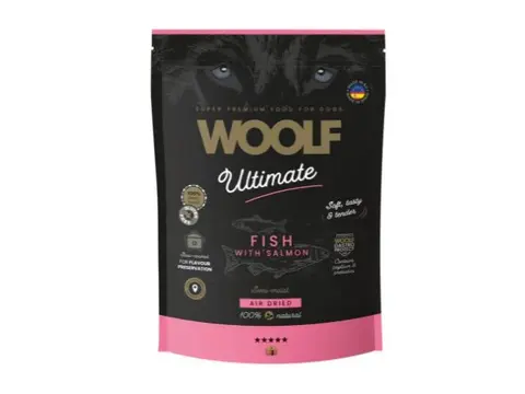 WOOLF ULTIMATE, FISK MED LAKS 1KG på hunique.dk