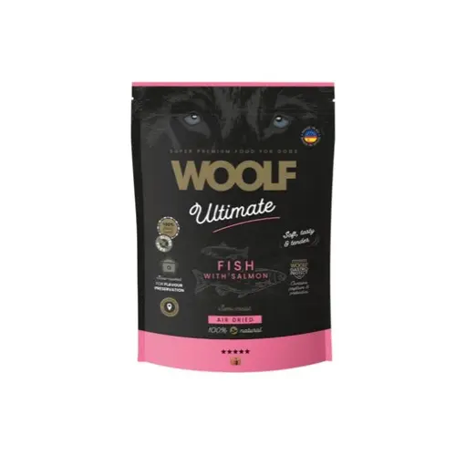 WOOLF ULTIMATE, FISK MED LAKS 1KG på hunique.dk